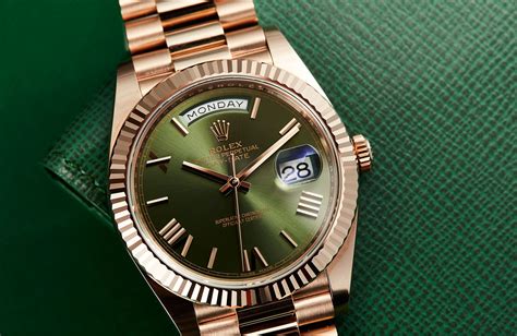 rolex oyster perpetual day-date 40 green dial price